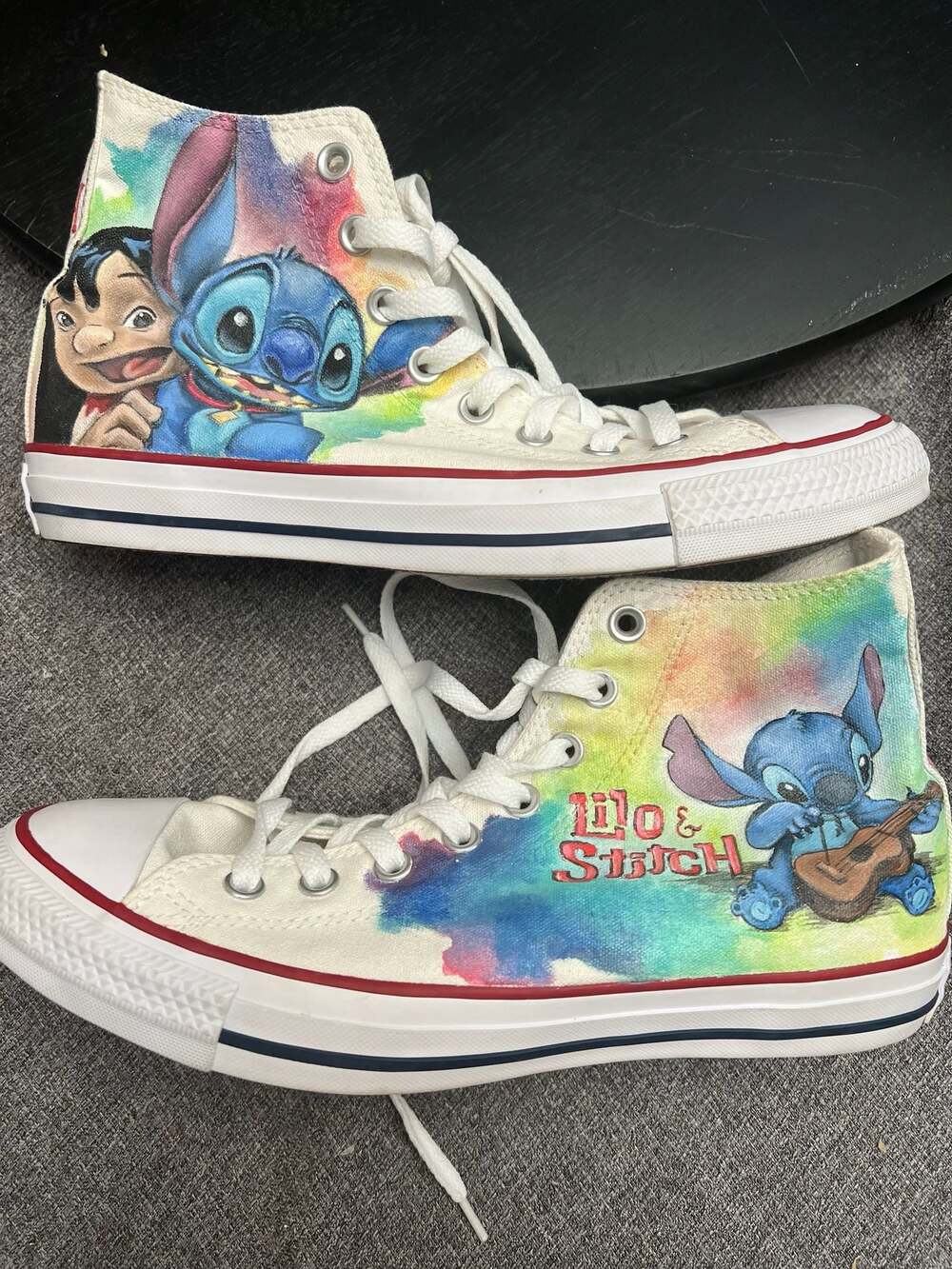Custom Hand-Painted Lilo & Stitch Chuck Taylor High Top Sneakers M8/W10